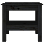 Tavolino da Salotto Nero 45x45x40 cm Legno Massello di Pino