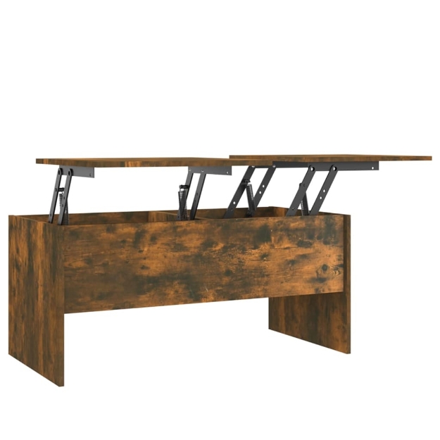 Tavolino Salotto Rovere Fumo 102x50,5x46,5 cm Legno Multistrato