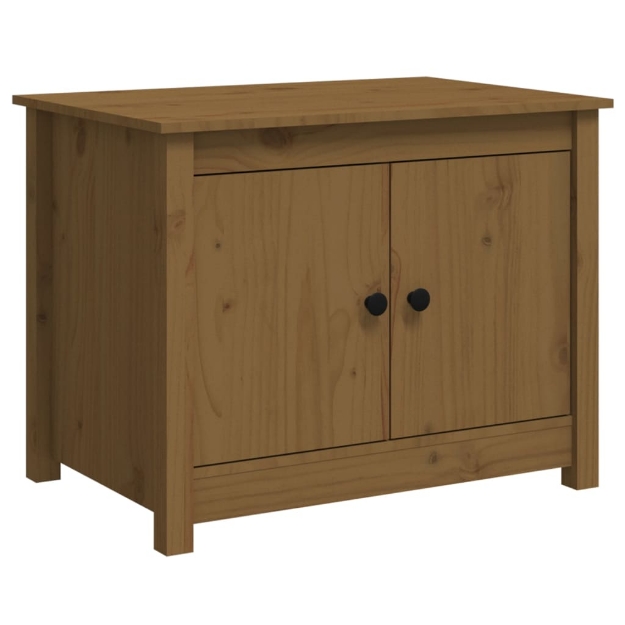 Tavolino da Salotto ambra 71x49x55 cm in Legno Massello di Pino