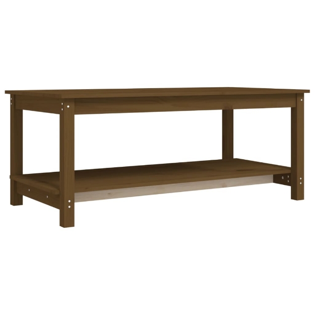 Tavolino da Salotto Ambra 110x55x45 cm Legno Massello di Pino