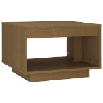 Tavolino da Salotto Marrone 50x50x33,5cm Legno Massello di Pino