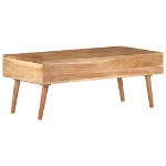 Tavolino da Salotto 100x50x39 cm in Legno Massello di Acacia