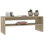 Tavolino da Salotto Rovere Sonoma 100x40x40cm Legno Multistrato