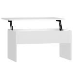 Tavolino da Salotto Bianco 80x50,5x41,5 cm Legno Multistrato