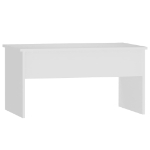 Tavolino da Salotto Bianco 80x50,5x41,5 cm Legno Multistrato