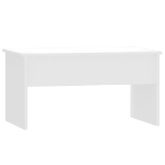 Tavolino Salotto Bianco Lucido 80x50,5x41,5cm Legno Multistrato