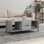 Tavolino da Salotto Grigio Sonoma 102x50x40cm Legno Multistrato