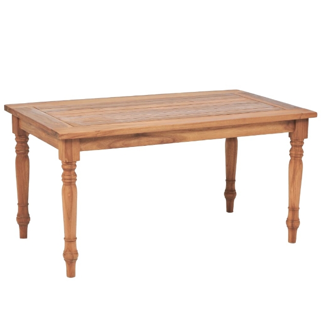 Tavolino da Salotto Batavia in Legno di Teak 90x50x45 cm