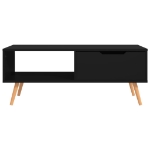 Tavolino da Salotto Nero 100x49,5x43 cm in Legno Multistrato