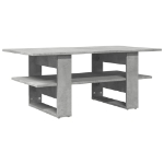 Tavolino Salotto Grigio Cemento 102x55x42 cm Legno Multistrato