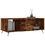 Tavolino da Salotto Rovere Fumo 102x50x40 cm Legno Multistrato