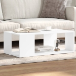 Tavolino da Salotto Bianco 89,5x48x30 cm in Legno Multistrato