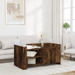 Tavolino Salotto Rovere Fumo 100x50x50 cm in Legno Multistrato