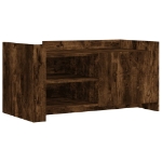 Tavolino Salotto Rovere Fumo 100x50x50 cm in Legno Multistrato