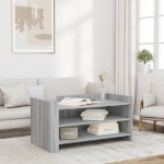 Tavolino Salotto Grigio Sonoma 100x50x50 cm Legno Multistrato