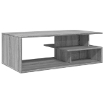 Tavolino da Salotto Grigio Sonoma 102x55x35cm Legno Multistrato