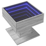 Tavolino Salotto con LED Grigio Sonoma 50x50x45 cm Multistrato