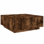 Tavolino da Salotto Rovere Fumo 100x100x40 cm Legno Multistrato