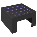 Tavolino da Salotto con LED Infinity Nero 50x50x30 cm