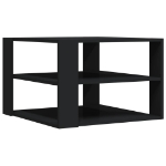 Tavolino da Salotto Nero 59,5x59,5x40 cm in Legno Multistrato