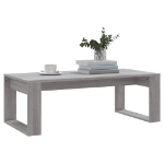 Tavolino da Salotto Grigio Sonoma 102x50x35cm Legno Multistrato