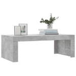 Tavolino Salotto Grigio Cemento 102x50x36 cm Legno Multistrato