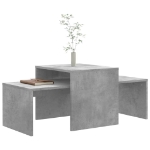 Set Tavolini da Salotto Grigio Cemento 100x48x40 cm Multistrato