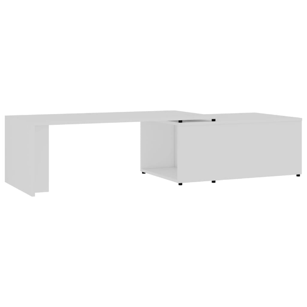 Tavolino da Salotto Bianco 150x50x35 cm in Legno Multistrato