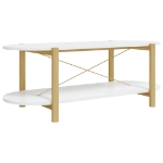 Tavolino da Salotto Bianco 110x48x40 cm in Legno Multistrato