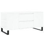 Tavolino da Salotto Bianco 102x44,5x50 cm in Legno Multistrato