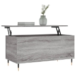 Tavolino Salotto Grigio Sonoma 90x44,5x45 cm Legno Multistrato