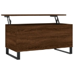 Tavolino Salotto Rovere Marrone 90x44,5x45 cm Legno Multistrato