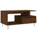 Tavolino Salotto Rovere Marrone 90x49x45 cm Legno Multistrato