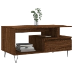 Tavolino Salotto Rovere Marrone 90x49x45 cm Legno Multistrato