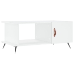 Tavolino da Salotto Bianco 90x50x40 cm in Legno Multistrato