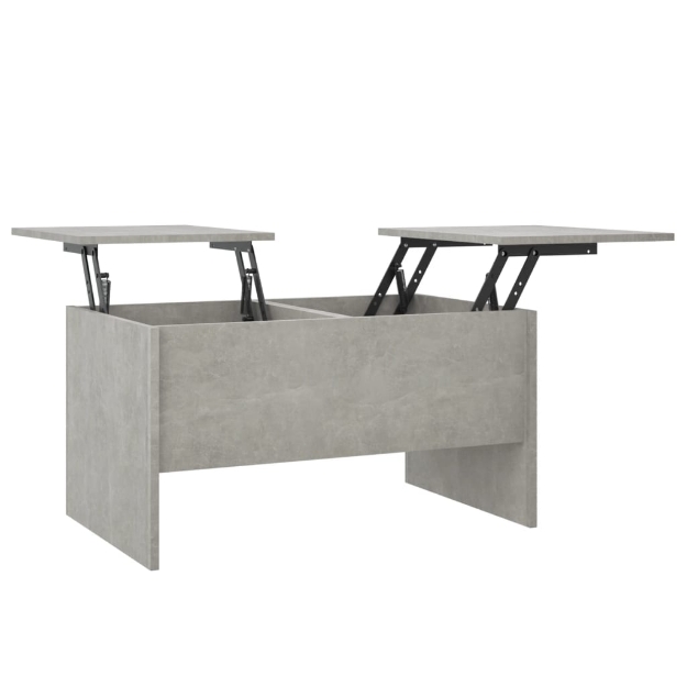 Tavolino Salotto Grigio Cemento 80x50x42,5 cm Legno Multistrato