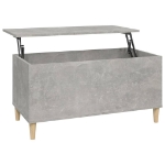 Tavolino Salotto Grigio Cemento 90x44,5x45 cm Legno Multistrato