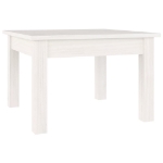 Tavolino da Salotto Bianco 45x45x30 cm Legno Massello di Pino