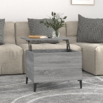 Tavolino Salotto Grigio Sonoma 60x44,5x45 cm Legno Multistrato