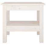 Tavolino da Salotto Bianco 45x45x40 cm Legno Massello di Pino