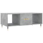 Tavolino Salotto Grigio Cemento 102x50x40 cm Legno Multistrato