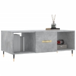 Tavolino Salotto Grigio Cemento 102x50x40 cm Legno Multistrato