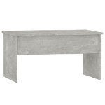 Tavolino Grigio Cemento 80x50,5x41,5 cm in Legno Multistrato