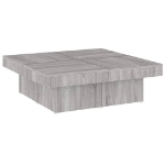 Tavolino da Salotto Grigio Sonoma 90x90x28 cm Legno Multistrato