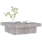 Tavolino da Salotto Grigio Sonoma 90x90x28 cm Legno Multistrato