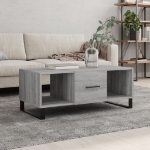 Tavolino da Salotto Grigio Sonoma 102x50x40cm Legno Multistrato