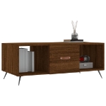 Tavolino Salotto Rovere Marrone 102x50x40 cm Legno Multistrato