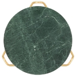 Tavolino da Salotto Verde 65x65x42 cm Pietra Vera Testura Marmo