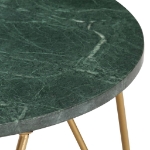 Tavolino da Salotto Verde 65x65x42 cm Pietra Vera Testura Marmo