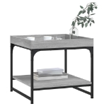 Tavolino Salotto Grigio Sonoma 49,5x49,5x45cm Legno Multistrato